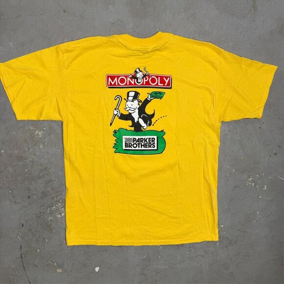 Vintage 90s Monopoly 1999 National Championship TShirt Yellow Cotton XL - Picture 5 of 6